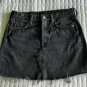 H&M Black Denim Skirt